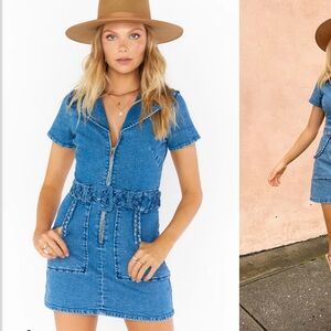 Show me your mumu denim dress NEVER WORN WITHOUT TAGS!! Brand new